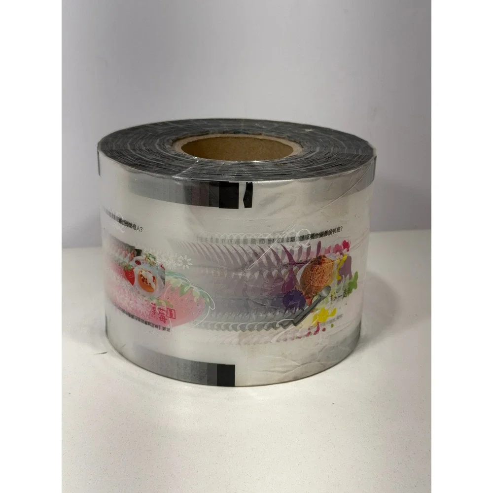 Boba Tea Cup Sealing Film Roll Dessert Strawberry Matcha Graphics Multicolor